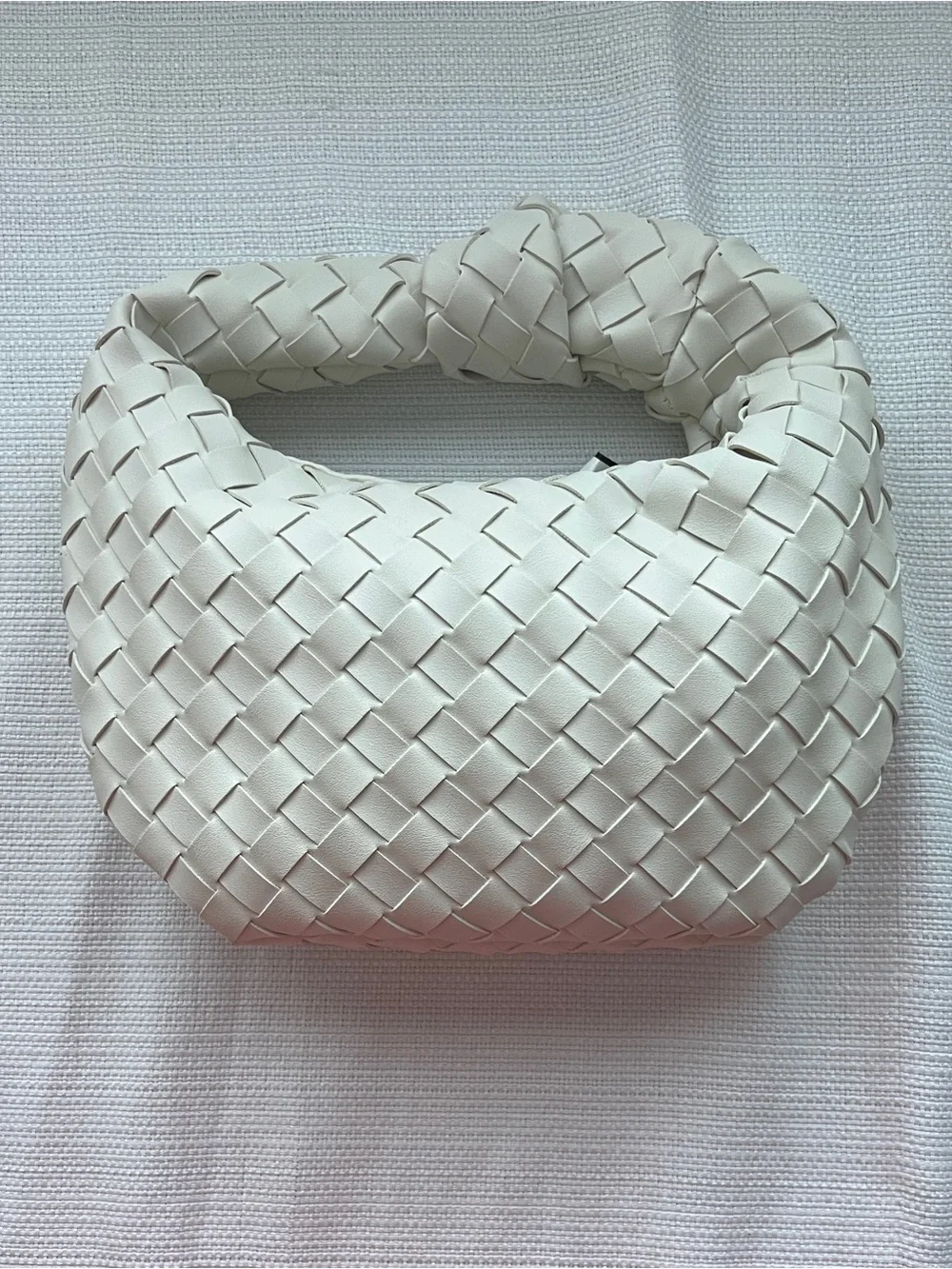 Urban Expressions Lizbeth Ivory Woven Knot Clutch Bag Jodie Inspired Handbag